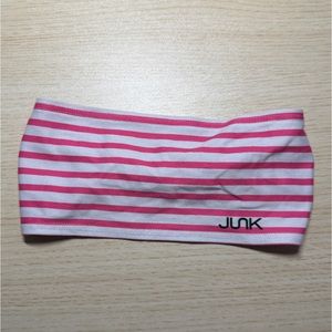 JUNK Brands Pink and White Workout Headband Unisex Big Bang Lite